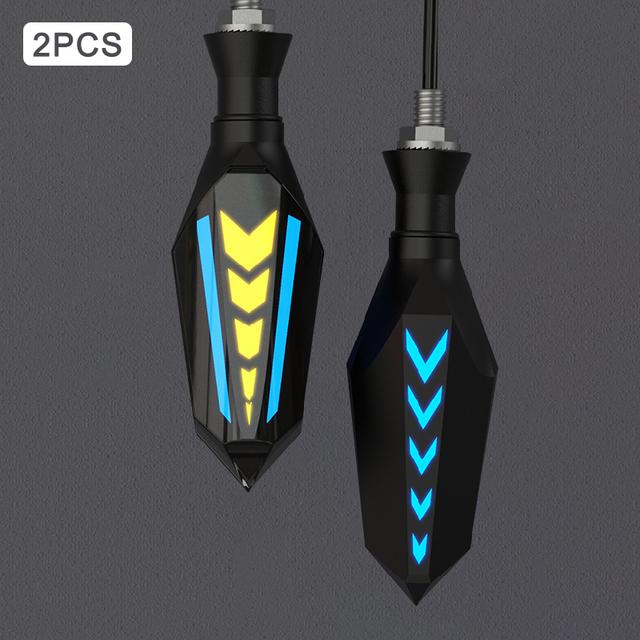 

2023 двухсторонний указатель поворота, светодиодный указатель поворота для мотоцикла, мигалка, встроенное реле, мигалка, универсальный болт M10, IP65 синий