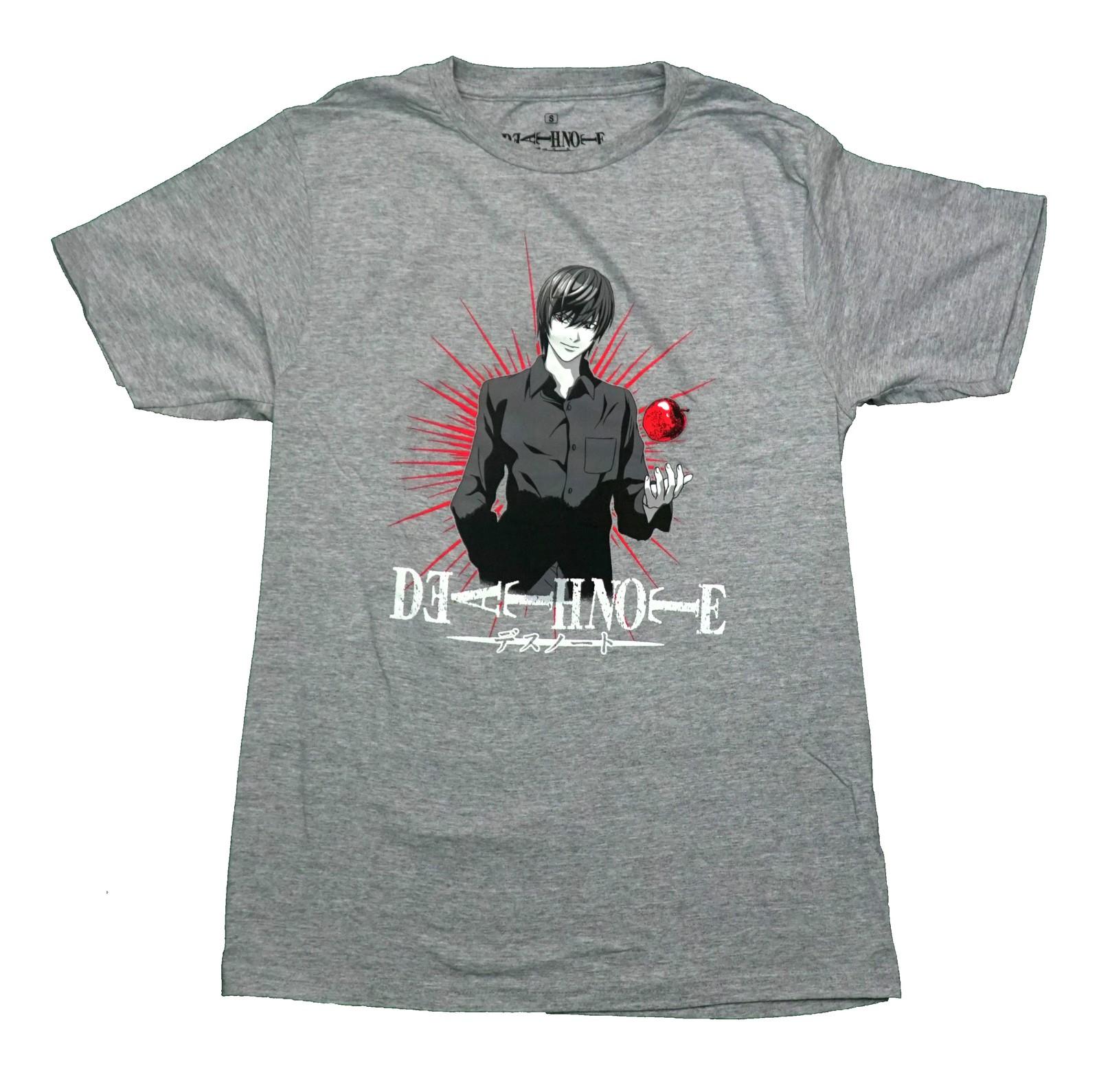 Death Note New Adult T-Shirt - L Pictured With Red Sun Rays S