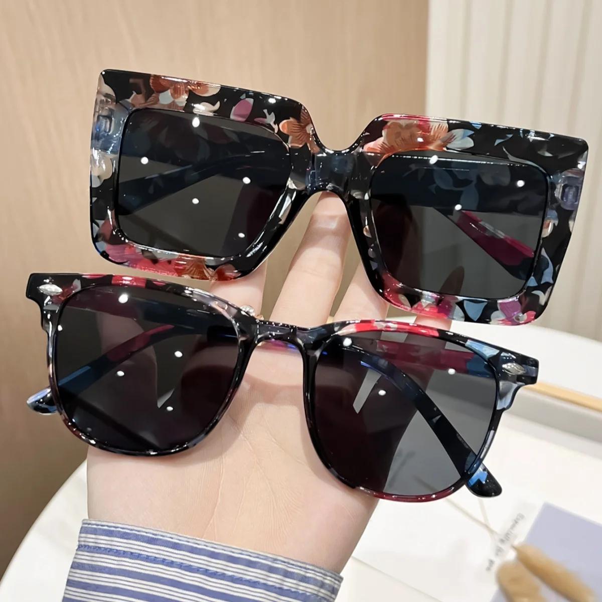 

2Pcs European and American Retro Style Women s Fashion Sunglasses, Stylish and Versatile, Summer Sun Protection