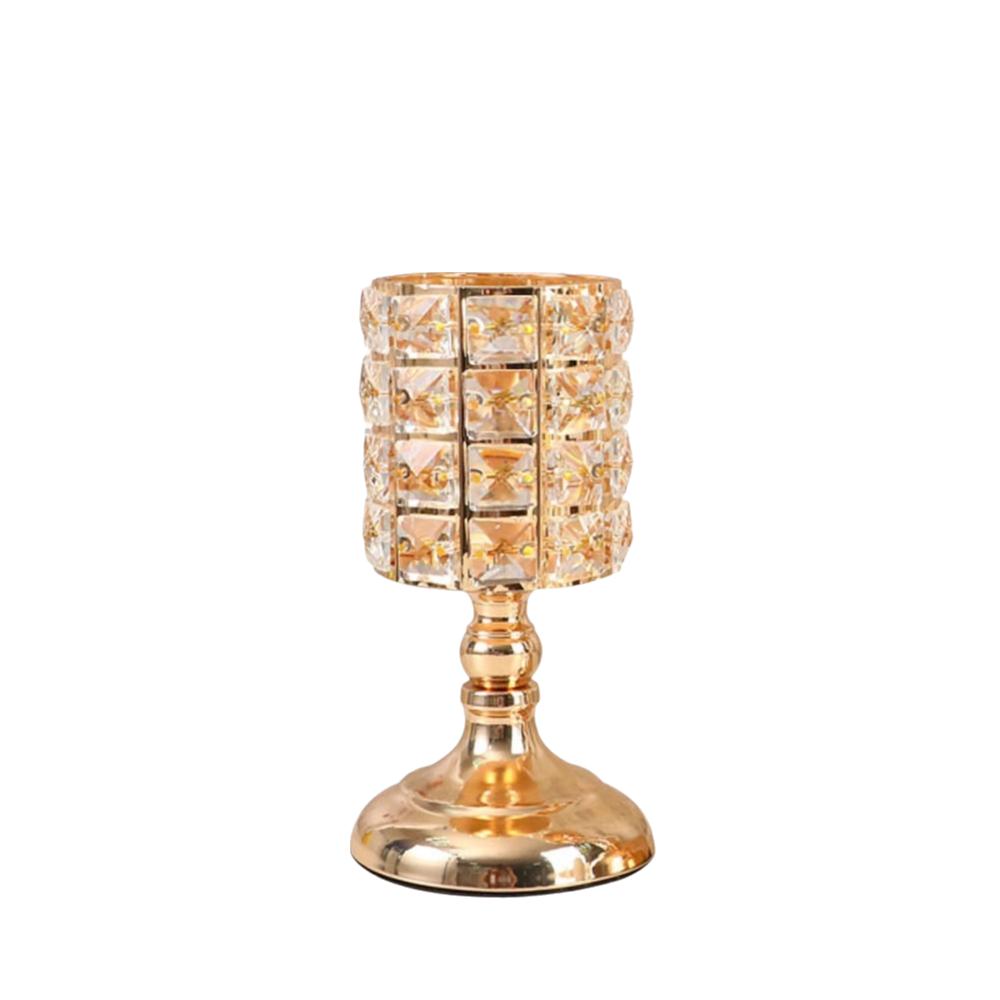

European Style Crystal Candle Holder Luxury Candle Lantern Modern Gold Candelabra Christmas Decor Golden S