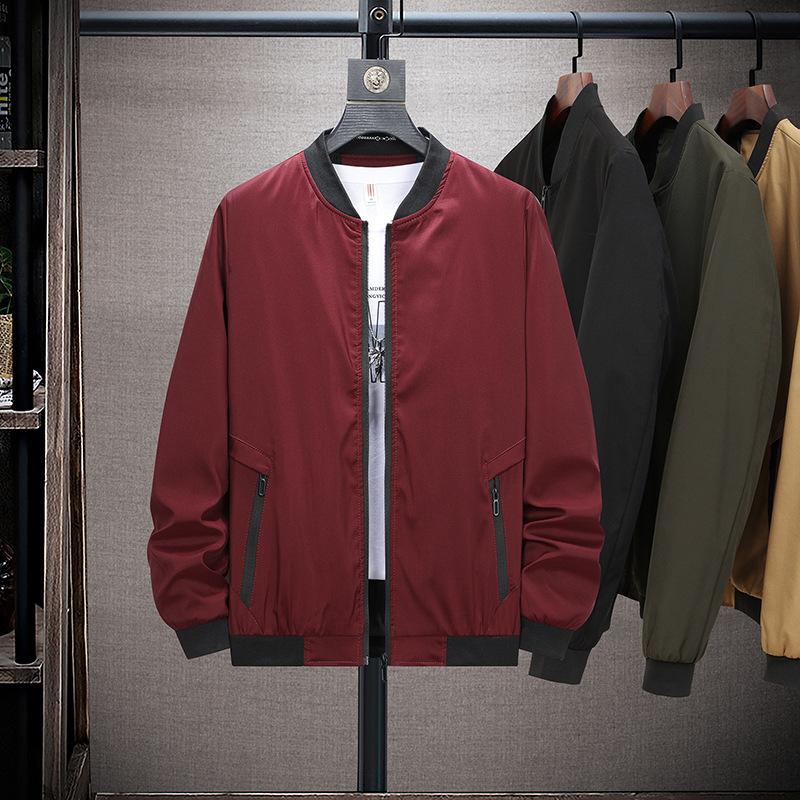 

Куртка з великим стоячим коміром Casual Plus Fat Oversize Jacket Тонка куртка з бейсбольним коміром 8XL