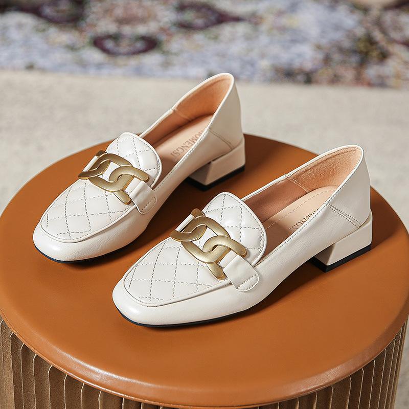 

Мокасины, женские туфли Мэри Джейн в стиле ретро, ​​весенняя обувь, женские туфли большого размера на высоком каблуке без шнуровки на массивном каблуке 33