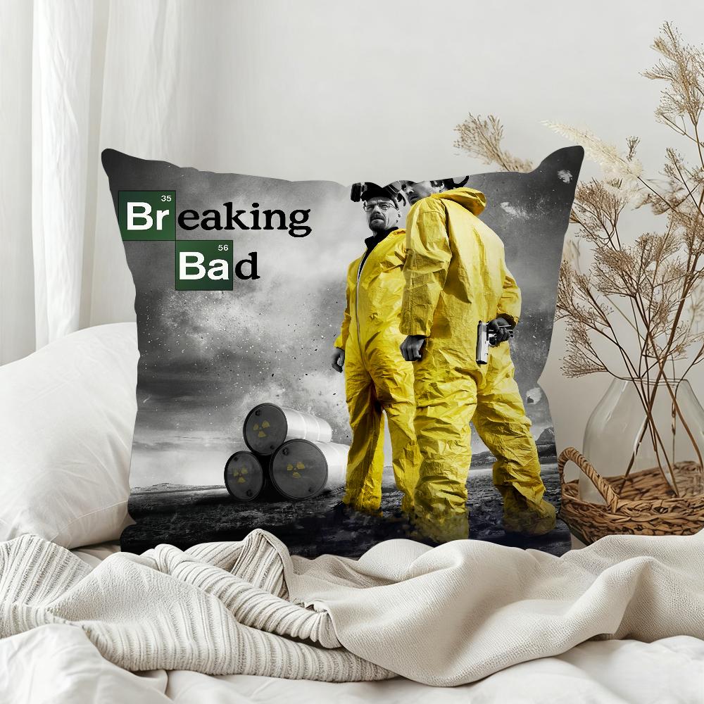 Classic Film B-Breaking Bad Pillow Case Bedroom Sofa Living Room Backrest Decoration Square Cushion Nap Time