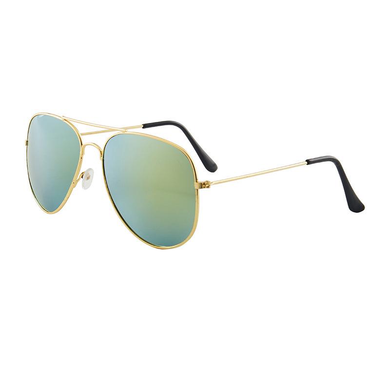 In-Stock Unisex Pilot 3026 Metal Aviator Sunglasses with Aluminum Frame and Spring Legs