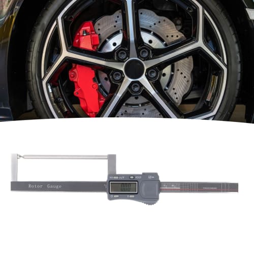 Digital Disc Brake Rotor Caliper Gauge, IP54 Waterproof Electronic Brake Caliper Gauge with Inch-Millimeter Conversion, Thickness Measurement for Auto