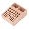 Leather Craft Tool Holder Beech Wooden Stand Crafting Organizer 46 Hole with Grooves for Hole Punch