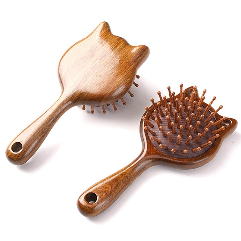 Sandalwood Scalp Massage Comb Meridian Comb Toothed Head Hair Comb Body Beautify Massage Guasha Scraping Care Comb