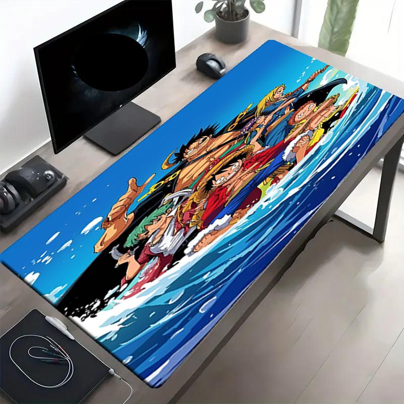 Tapis de Souris Imprimé One Piece, Tapis Antidérapant pour Clavier de Bureau, pour PC Portable Gaming Travail Utilisation Quotidienne, Cadeau Surprise Cool pour Festival