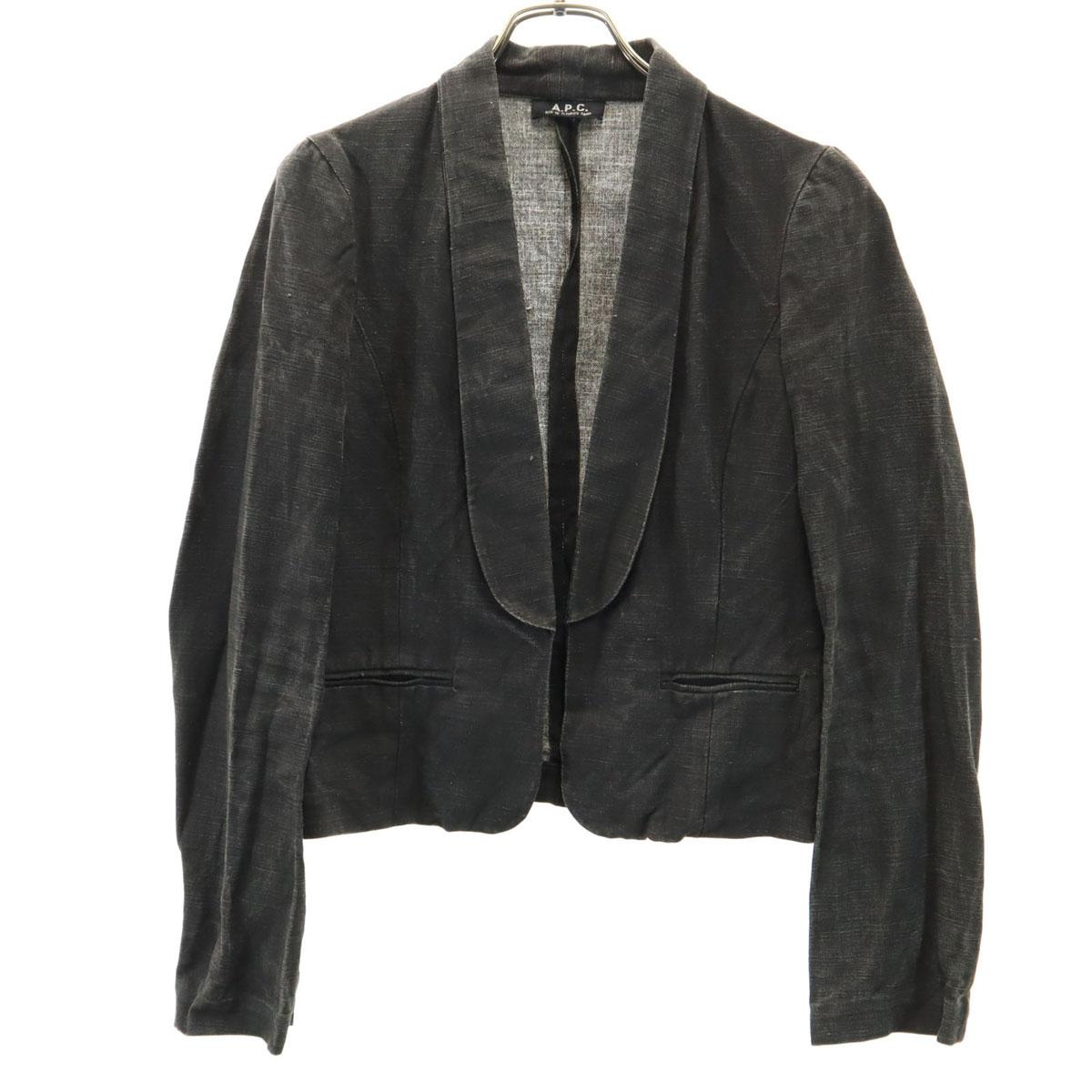 

БТР. Французская льняная смесь старая куртка темно-серая женская б/у