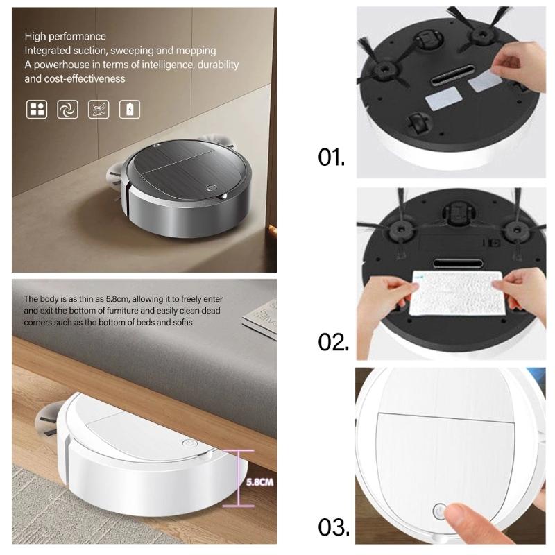 Small Sweeper Mop Cleaner Machine Multifuntional Floor Cleaning Solution PP Texture Suitable for Home and Office Use