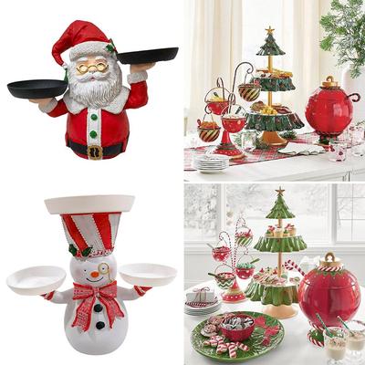 Table Supplies Food Divider Cake Stand Snack Rack Christmas Tree Dessert Plate Fruit Holder