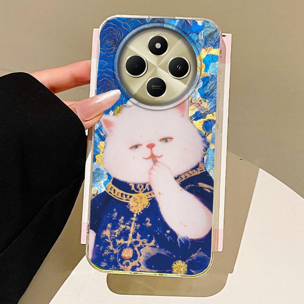 

Счастливый Милый Кот Цветок Ретро Чехол для Телефона для Xiaomi Redmi Note 14 13 12 11 11S 10 10S 8 9 Pro 9C 13C 14C A3 A4 A3X 9C A1 A2 Чехол Redmi A1