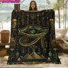 1pc of Blanket Ancient Egyptian Eye of Horus Symbol Winter Flannel Blanket Soft High-definition Digital Print Modern Style Small N