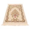 Prayer Rug Multipurpose Elegant Embroidery Decorative Tassel Double Layer Muslim Prayer Mat for Hall Home Camping Beige