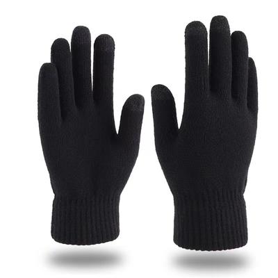 New Winter Men Knitted Gloves Touchscreen High Quality Male Mitten Thicken Warm Wool Cashmere Solid Women Business Gloves Autumn