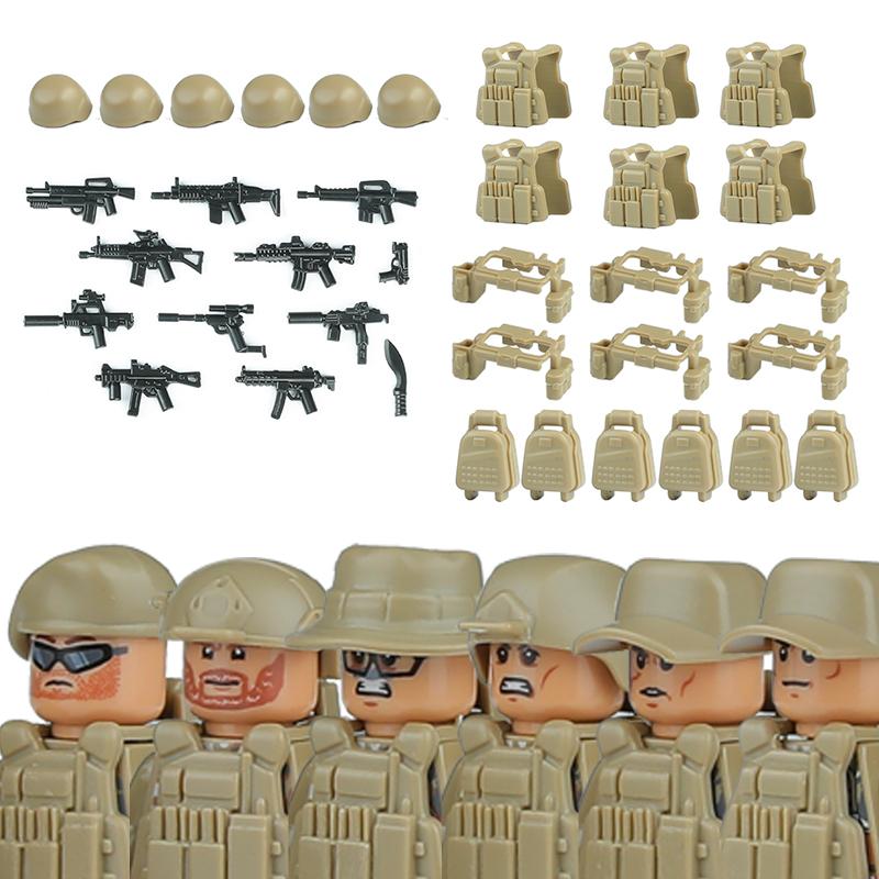 Moderne Stadt SWAT Kommando Figuren Spezialkräfte Figuren Bausteine RU UN Armee Soldat Polizei Militär Waffen Steine Spielzeug