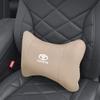 Hub Caps 1Pcs Car Seat Headrest Auto Logo Neck Pillow For Toyota Corolla Yaris Aygo Prius CHR Camry Auris Avensis Land Cruiser C