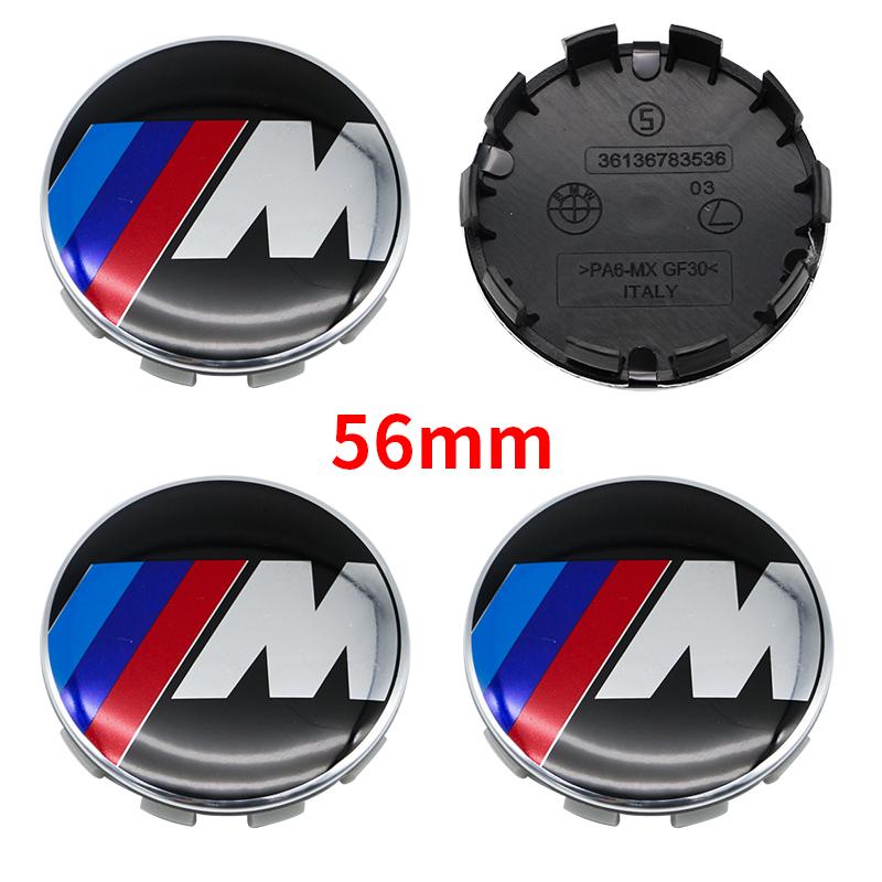 BMW 4Pcs 56mm 68mm Wheel Center Caps For BMW 50th Anniversary M Power Carbon Fiber Hubcap Emblem Badge E46 E90 F10 F30 G20 X5