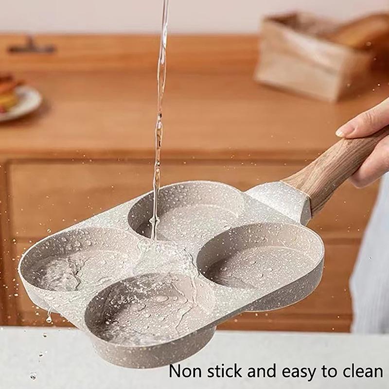 1 bucată 4 găuri cu ouă clătite tigaie tigaie antiaderență tigaie oală 4 ouă aragaz omletă șuncă aparat pentru bucătărie instrument de gătit