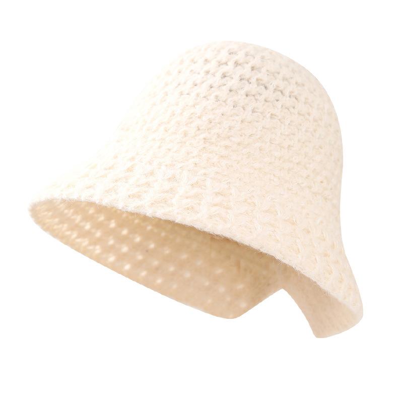 New simple version knitted hat basin hat bucket hat adult women's hat autumn, winter and autumn sunshade sun protection hat versatile hat