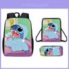 Stitch Cartoon Rucksack für Kinder Oxford Stoff Wasserdicht Schultasche mit atmungsaktiven Trägern