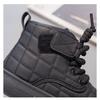New Autumn and Winter Fashion Casual Thick-soled Plaid Warm Cotton Boots for Boys and Girls