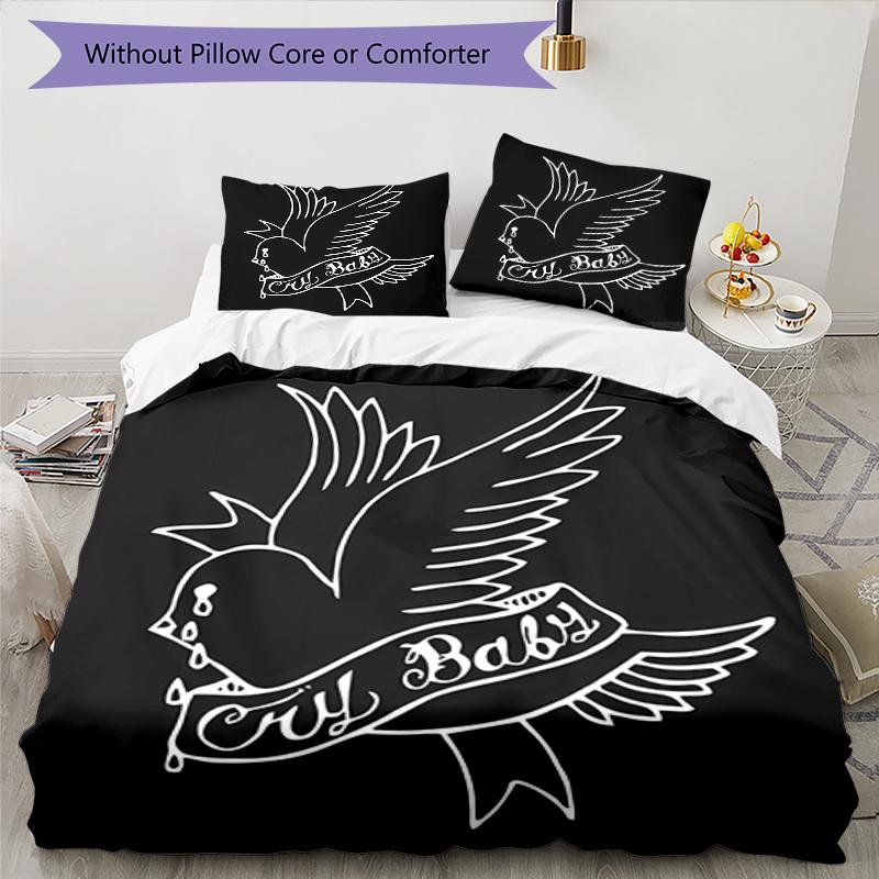 3pcs Lil Peep1 Pattern Bedding Set Duvet Cover Set Includes Duvet Cover &pillowcases, Perfect All Season Bedroom Decoration & Gift