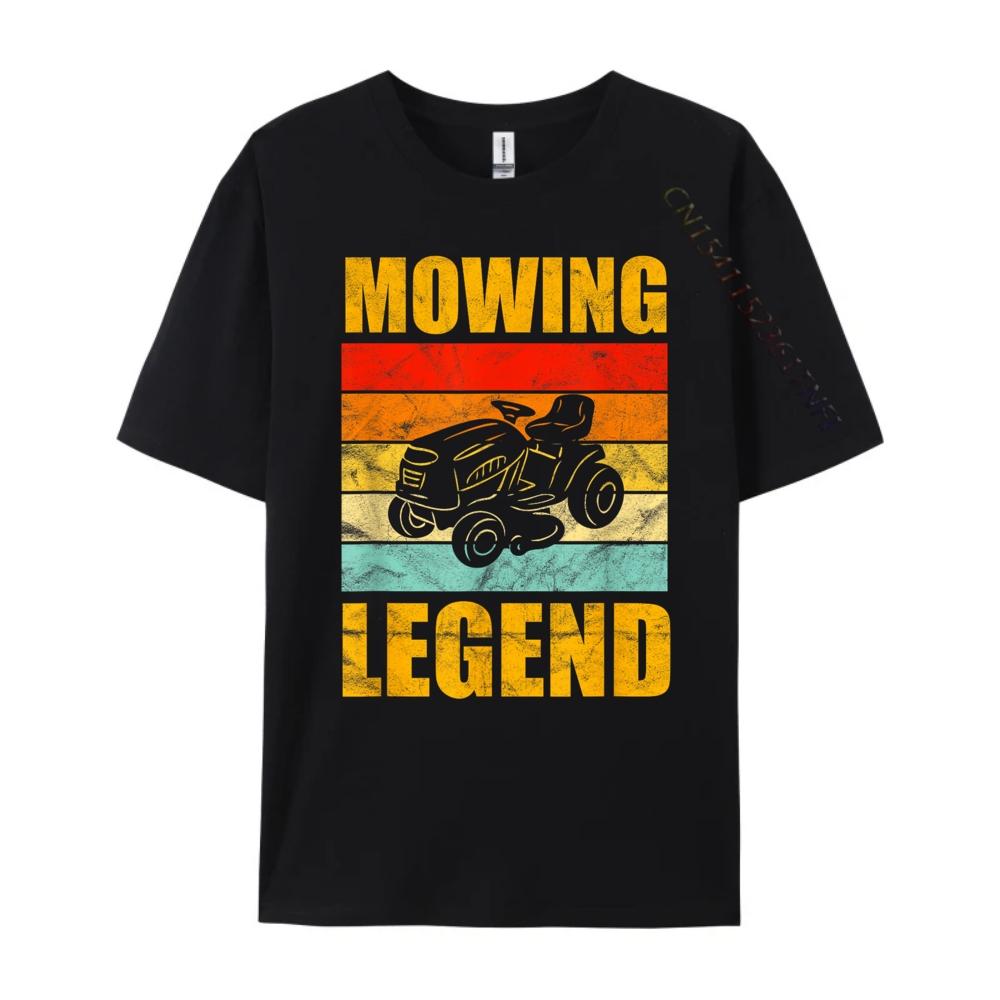 Funny Lawn Mower Mowing Legend Yard Work Lawn T Shirt Men 100 Cotton Shirts Memorial Day Graphic Tshirts