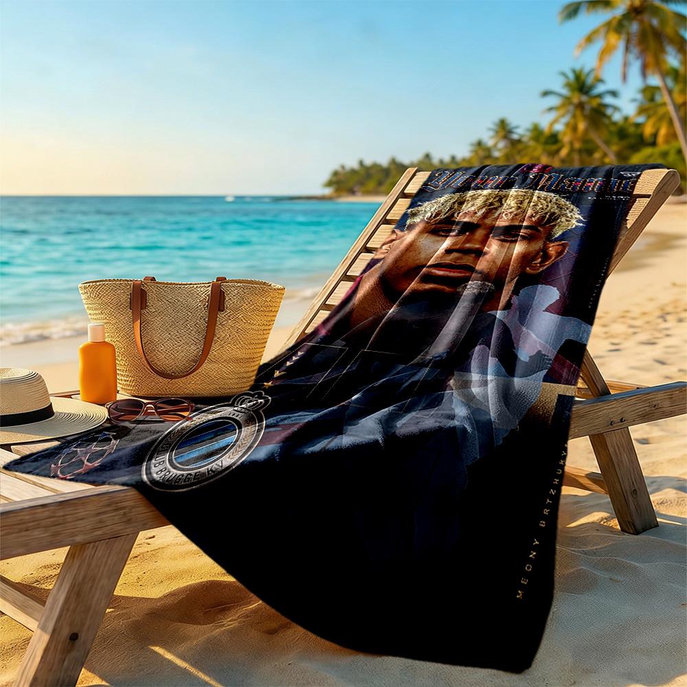 Lamin Yamal Personalisiertes Text Strandtuch Super Weich Saugfähig Geeignet Für Sport Reisen Schwimmen Yoga Badezimmer Strand Und Pool