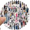 65Pcs Fashion Mocha Girl Stickers Decals Cartoon Graffiti Diy  Notebook Luggage Wall Decoration Pvc Sticker