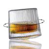 Ribbed Glass Drinking Cup Easy To Clean Dishwasher Safe Drinking Glasses Wine Dessert Containers Tableware