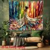 Colorful Abstract Design Digital Printing Polyester Wall Tapestry Suitable for Use In Living Rooms Bedrooms Offices Bars Party