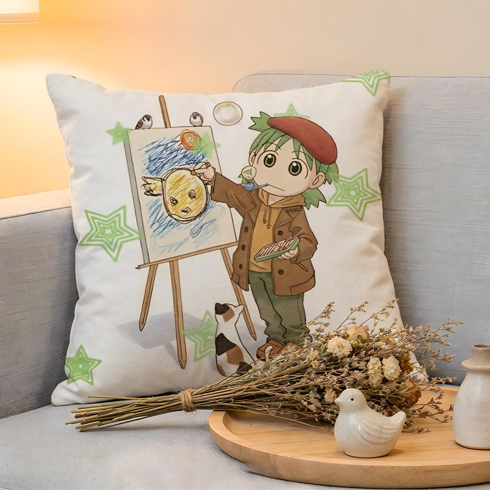 Cushion Cover Linen SkinFriendly Soft Decorative Case For Sofa Home Decor Healing Anime Cute YYotsubatSo Pillow cover