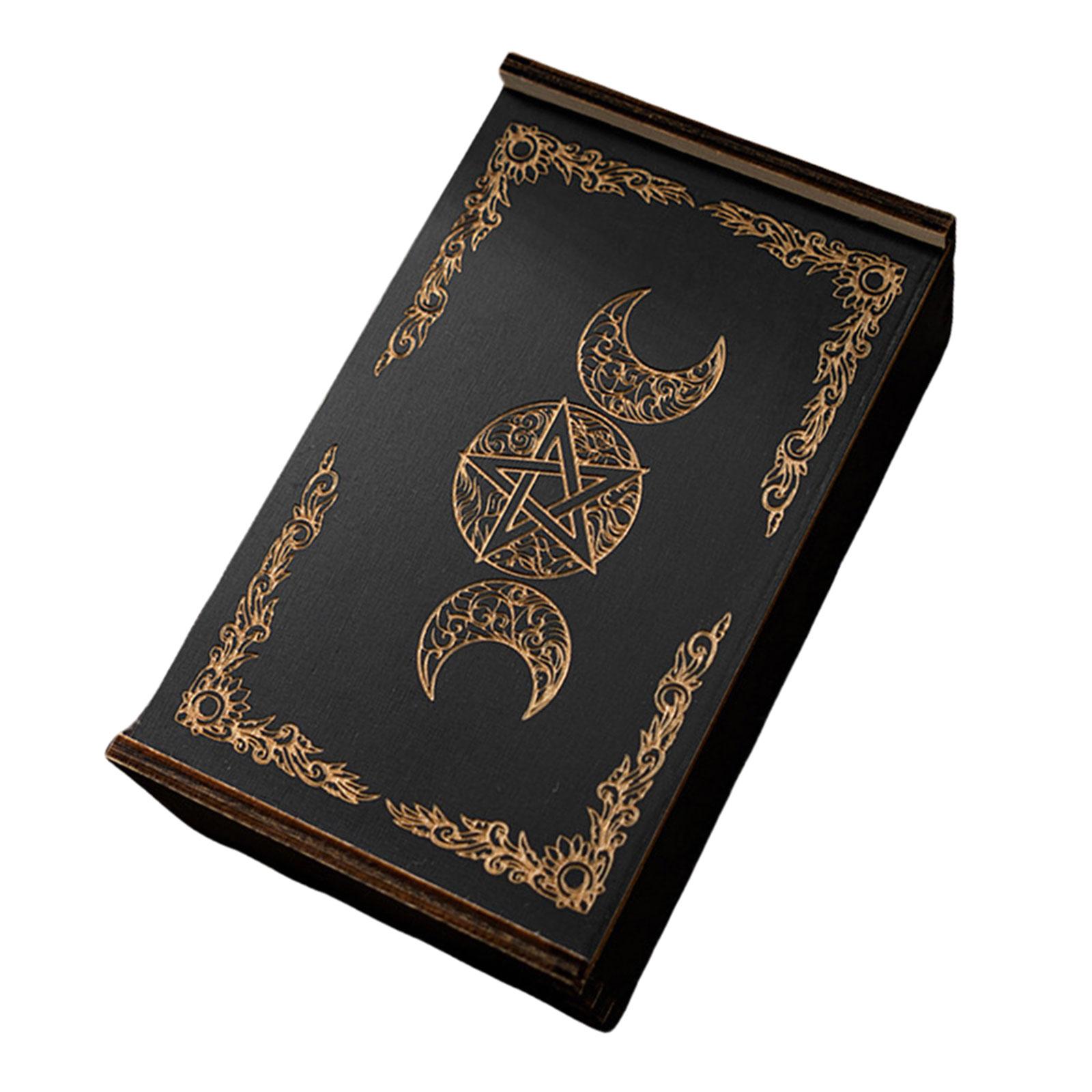 

Деревянный прямоугольный органайзер, коробка для хранения игральных карт, футляр для денег, монет, футляр для ключей, конфет, бизнес-коробка для хранения карт Таро A