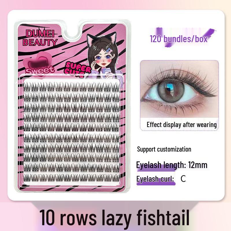 10-Row Autumn Leaf & Sunflower Faux Eyelashes - Flat, Glue-Free