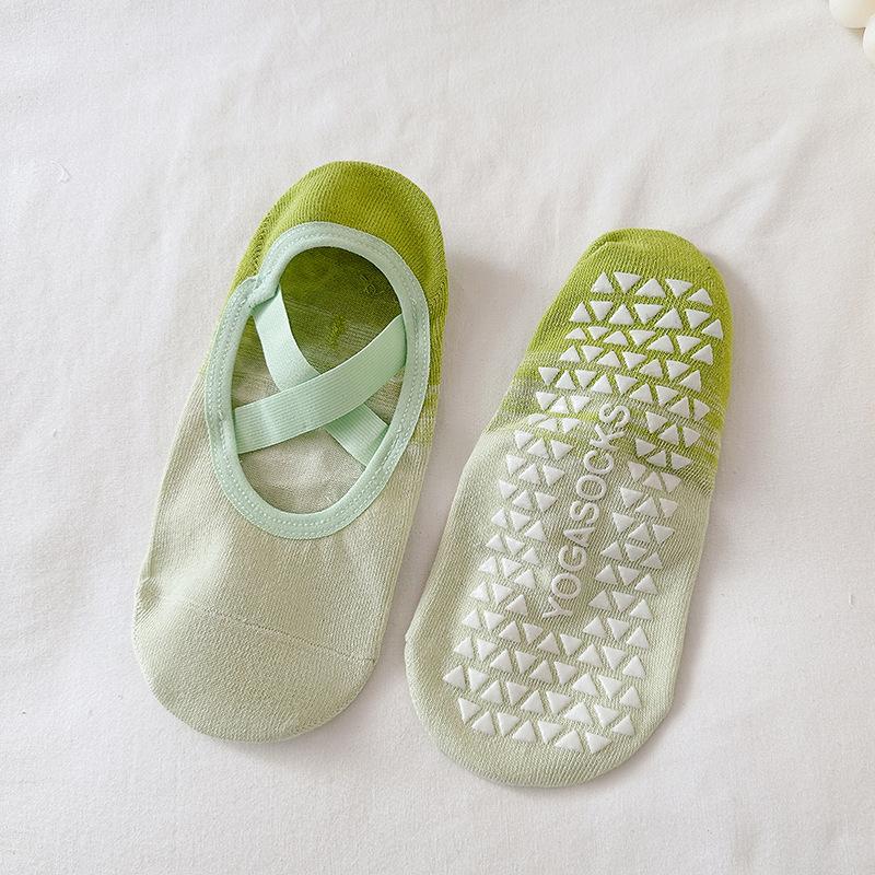 

Носки для йоги, женские силиконовые градиентные нескользящие носки для пилатеса, носки без показа EUR 35-40 светло-зеленый