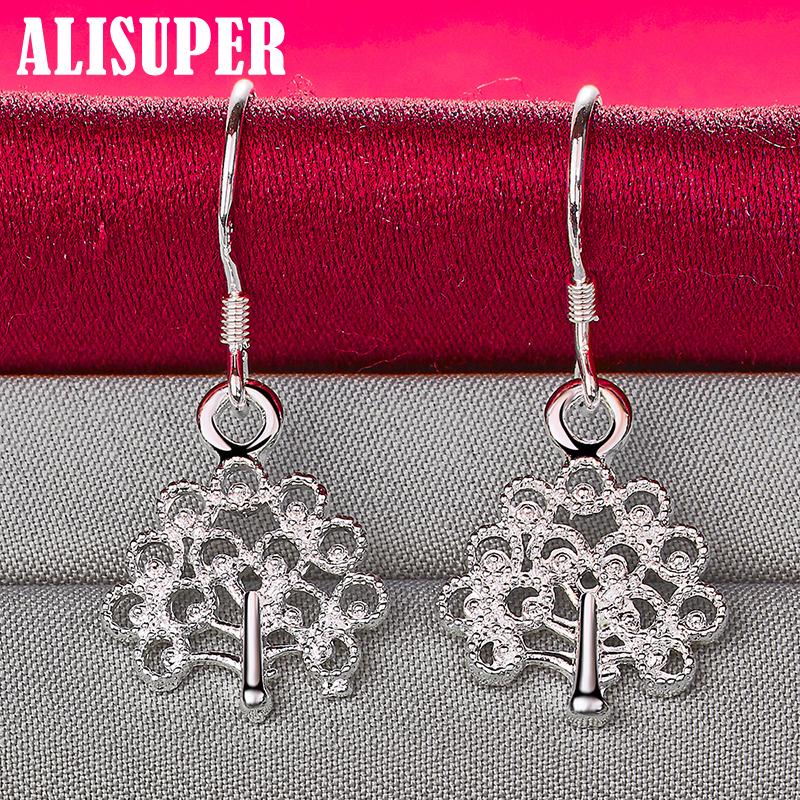 925 Sterling Silver Tree Drop Earrings Jewelry