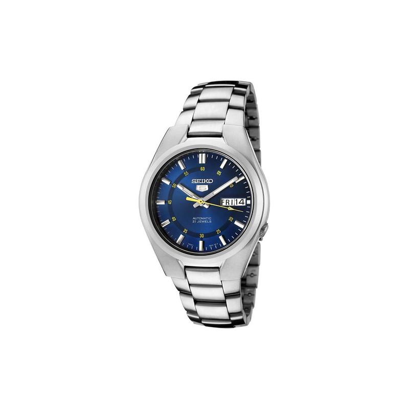 SEIKO 30 meters waterproof fashion Automatic Steel Strap men s watch blue dial SNK615K1 синий