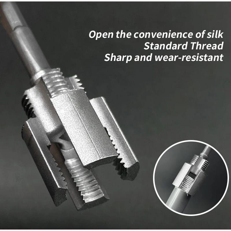 Pipe Thread Cutting Tool Water Pipe Inner Outer Integrated Wire Cutter Pipe Thread Tool Electric Drill 4/6 Points Water Pipe