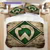 SV Werder Bremen Mönster Sängkläder Täcke Set Örngott Kuddfodral Heminredning Födelsedagspresent (1 * påslakan + 2 * örngott, utan kärna)