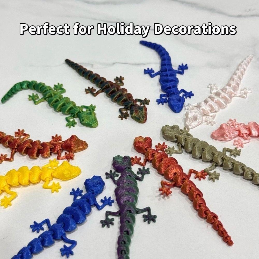 20pcs Movable Joints Lizards Ornaments Random Color Reptile Model Toy Lizard Figurines  Home Decor
