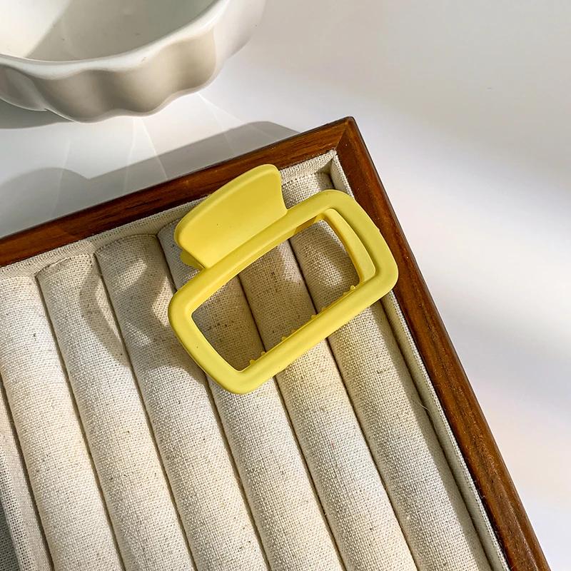 New Small Hair Claw Clips Women Square High Ponytail Clip Clamp Korean Simple Matte Non Slip Barrettes Girl Hair Accessories