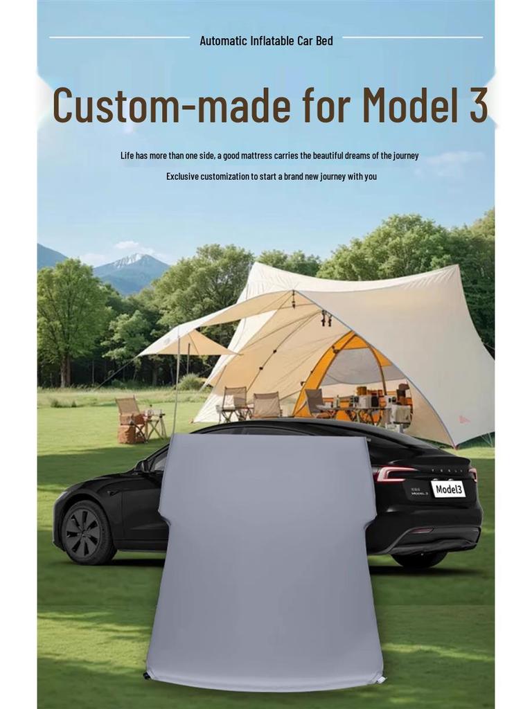 Suitable Air Mattress for Tesla Model 3: Rear Seat Sleeping Pad for Trunk Camping