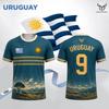 2026 Nový dres s potiskem uruguayské vlajky a prérie pro muže, letní prodyšná rychleschnoucí fotbalová trička pro venkovní sporty a volný čas