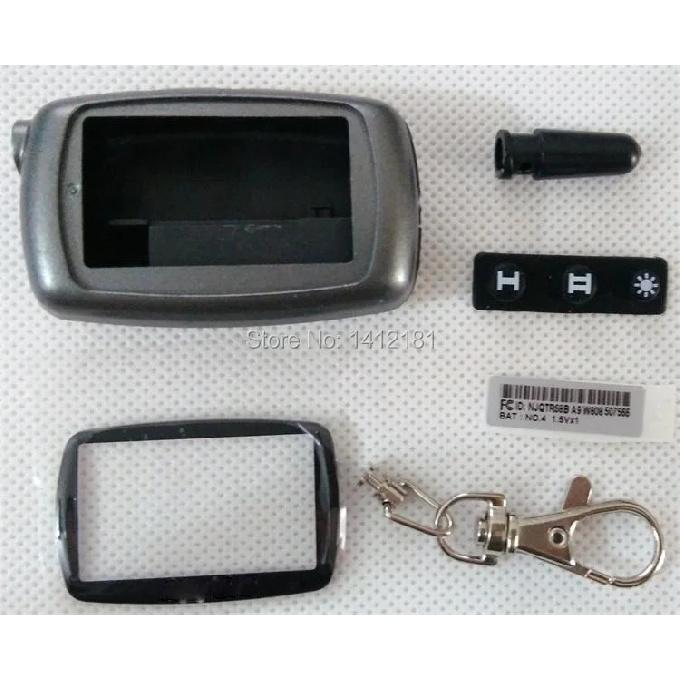A9 Case Keychain Body Cover + A9 LCD Display For Russian Two way car alarm system Starline A9 LCD Remote Control Key Fob Chain