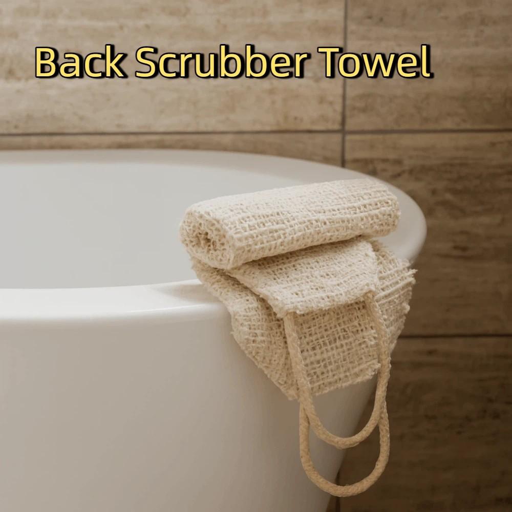 Durable Japanese Style Natural Sisal Bath Towel Rapid Foaming Lengthened Exfoliating Towel Double-sided Shower Towel Sauna