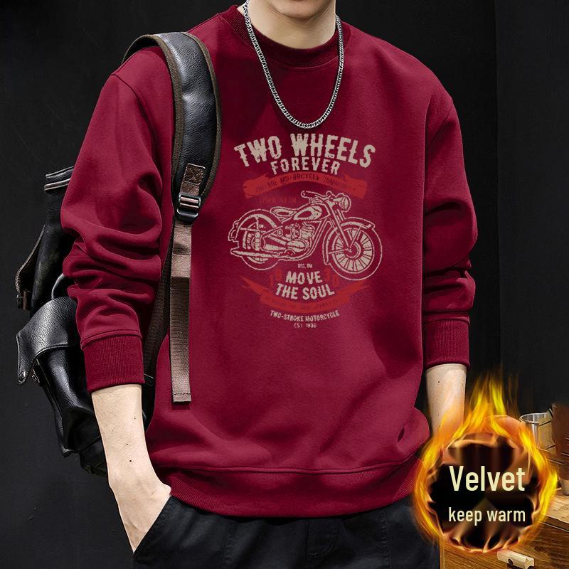 Herren Schweres Rundhals-Sweatshirt - Herbst/Winter Buchstabendruck Lässig Trendige Markenjacke