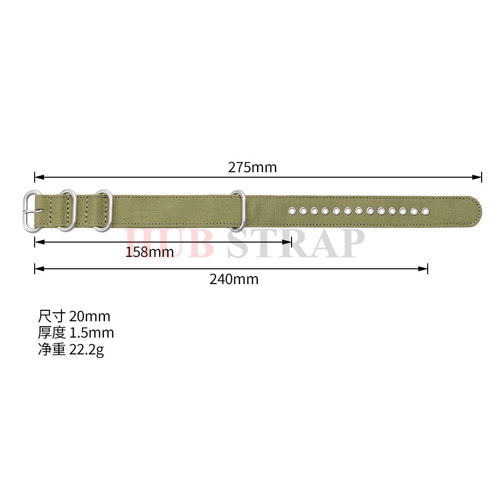 Canvas Nylon Watchband Business Men Women 18/20/22mm Black Khaki Green Outdoor Sports Watch Strap Metal Buckle Watch Accessories