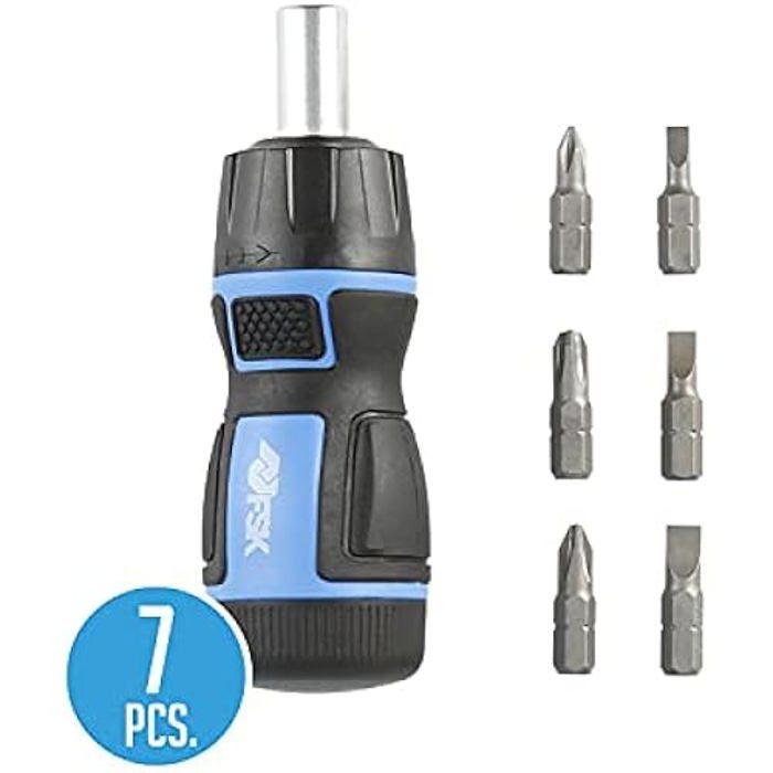 Set de détourneur - FERRESTOCK - 6 pcs - 72 dents - Mécanisme bidirectionnel - Embouts interchangeables