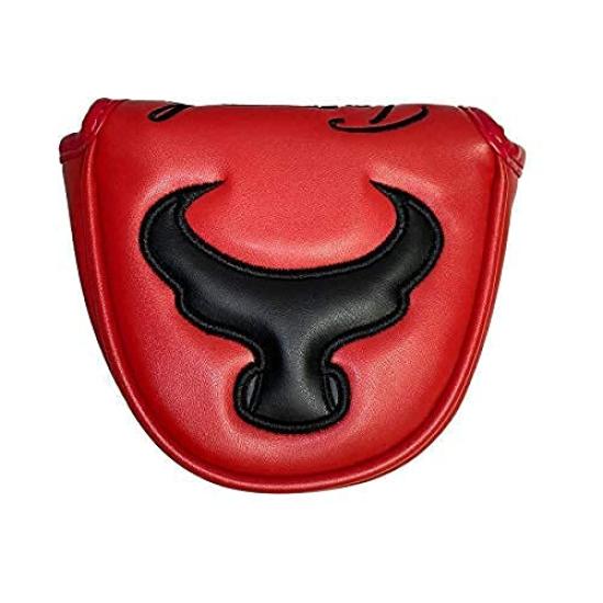 Golf Head Cover Putter Cover for Mallets, for Small Mallets, Compatible with Odyssey 2-ball TaylorMade Spider Putter, with Magnet BULL